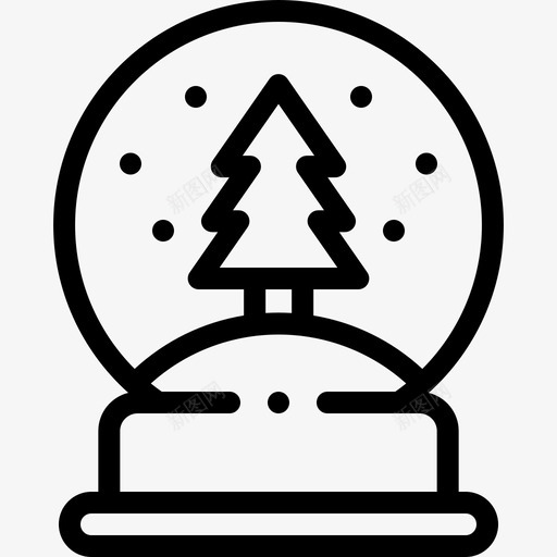 雪球圣诞节234线性图标svg_新图网 https://ixintu.com 圣诞节 线性 雪球
