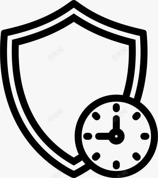盾牌盔甲防御图标svg_新图网 https://ixintu.com 保护 安全 时间管理 盔甲 盾牌 防御