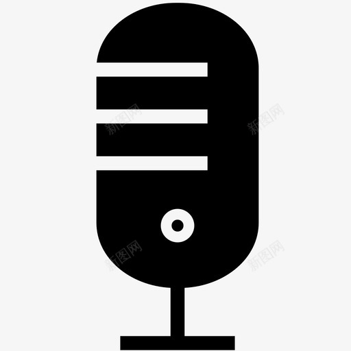 麦克风音乐唱片图标svg_新图网 https://ixintu.com 唱片 歌曲 用户界面 音乐 麦克风