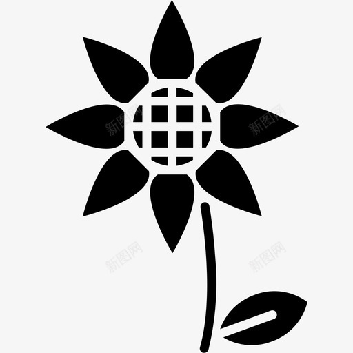 向日葵花园自然图标svg_新图网 https://ixintu.com 向日葵 固体 图标 自然 花园