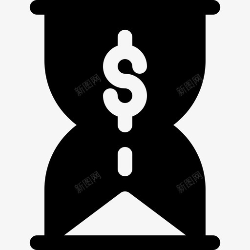 沙漏业务406已填充图标svg_新图网 https://ixintu.com 业务 填充 沙漏