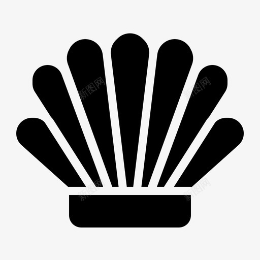 海滩动物水生图标svg_新图网 https://ixintu.com 动物 固体 旅行 水生 海洋 海滩 贝壳