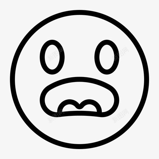 表情惊讶表情轮廓64图标svg_新图网 https://ixintu.com 惊讶 表情 轮廓