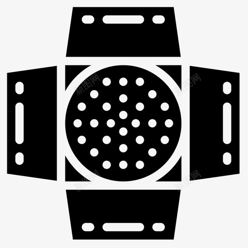 聚光灯照明3填充图标svg_新图网 https://ixintu.com 填充 照明 聚光灯