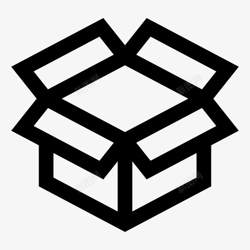 开箱送货包裹图标svg_新图网 https://ixintu.com 包裹 图标 基本 开箱 送货