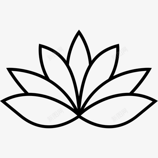 莲花花朵莲花图标svg_新图网 https://ixintu.com 图标 花朵 莲花