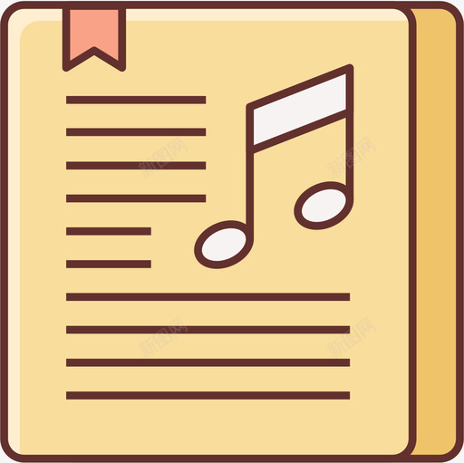 歌词音乐104线性色彩图标svg_新图网 https://ixintu.com 歌词 线性 色彩 音乐