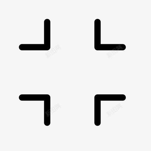 退出全屏折叠最小化图标svg_新图网 https://ixintu.com 全屏 折叠 最小化 窗口 缩小 退出 音频视频