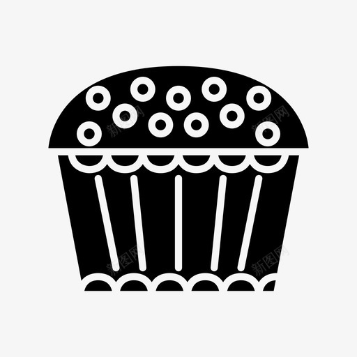 蛋糕甜点松饼图标svg_新图网 https://ixintu.com 松饼 甜点 美味 蛋糕
