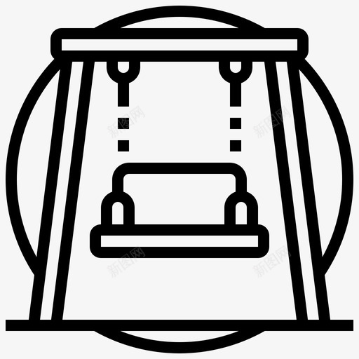 秋千儿童娱乐图标svg_新图网 https://ixintu.com 儿童 公园 城市 娱乐 游戏 秋千