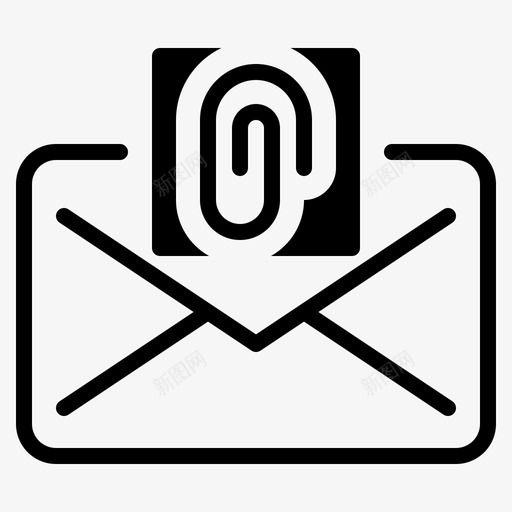 链接邮件附件通信图标svg_新图网 https://ixintu.com v1 电子邮件 通信 邮件 链接 附件