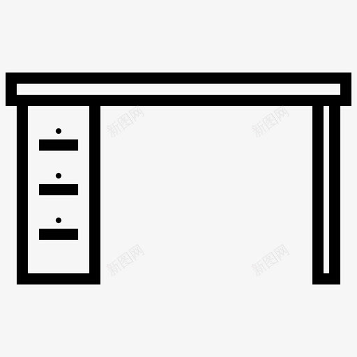 书桌家具室内图标svg_新图网 https://ixintu.com 书桌 室内 家具 木制 桌子
