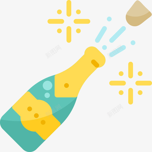 香槟新年79平淡图标svg_新图网 https://ixintu.com 平淡 新年 香槟