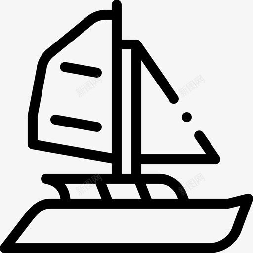 双体船澳大利亚26直线型图标svg_新图网 https://ixintu.com 双体船 澳大利亚 直线 线型