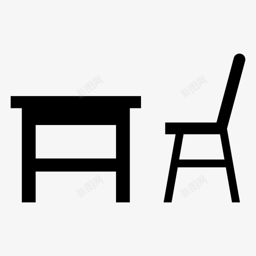 桌椅教室考试图标svg_新图网 https://ixintu.com 家具 教室 校椅 桌椅 考试