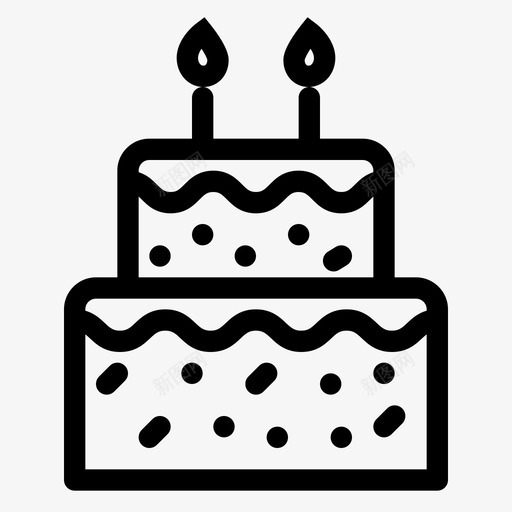 生日蛋糕甜点食物图标svg_新图网 https://ixintu.com 厨房 甜点 生日蛋糕 食物