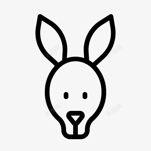 袋鼠动物可爱图标svg_新图网 https://ixintu.com 动物 可爱 哺乳动物 满足 袋鼠