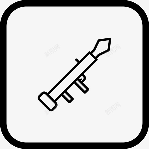 发射器军用导弹图标svg_新图网 https://ixintu.com 军用 发射器 导弹 火箭