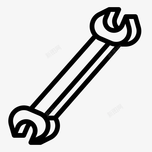扳手68号工具外形图标svg_新图网 https://ixintu.com 68号 外形 工具 扳手
