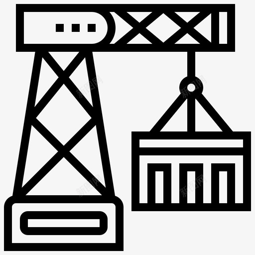 集装箱货物出口图标svg_新图网 https://ixintu.com 出口 工业 物流 货物 集装箱