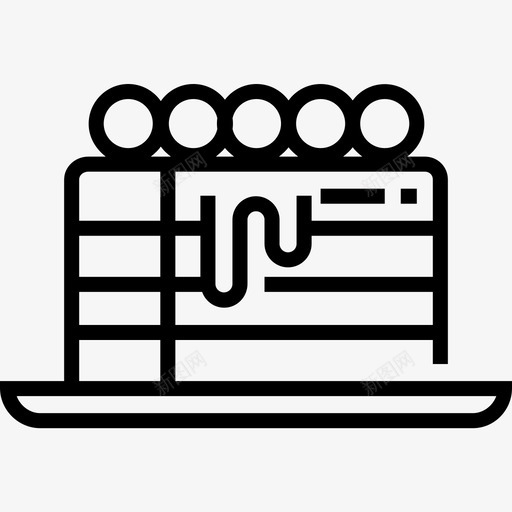 蛋糕甜食2直系图标svg_新图网 https://ixintu.com 甜食 直系 蛋糕