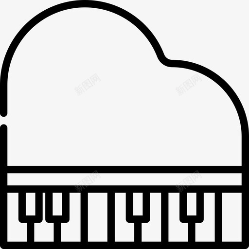 钢琴普通艺术22线性图标svg_新图网 https://ixintu.com 普通 线性 艺术 钢琴