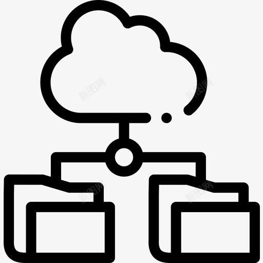 云互联网和技术6线性图标svg_新图网 https://ixintu.com 互联网 技术 线性