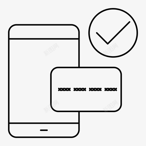 智能手机和信用卡激活接受支票图标svg_新图网 https://ixintu.com 信用卡 四吉 手机 接受 支票 智能 注册 激活 金融