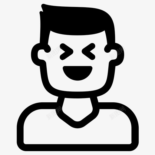 表情符号有趣快乐图标svg_新图网 https://ixintu.com 号的 大笑 快乐 有趣 符号 表情