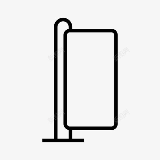 标牌公告广告牌图标svg_新图网 https://ixintu.com 公告 广告牌 标牌 灯杆 路标