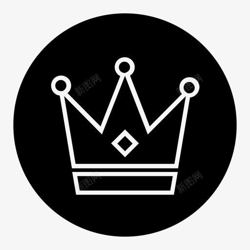 皇冠国王君主制图标svg_新图网 https://ixintu.com 君主制 国王 女王 皇冠 皇室