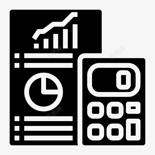 图表计算器工具实心图标svg_新图网 https://ixintu.com 图表 实心 工具 计算器