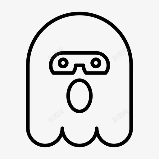 鬼魂表情符号万圣节图标svg_新图网 https://ixintu.com 万圣节 哈欠 奇怪 符号 表情 鬼魂