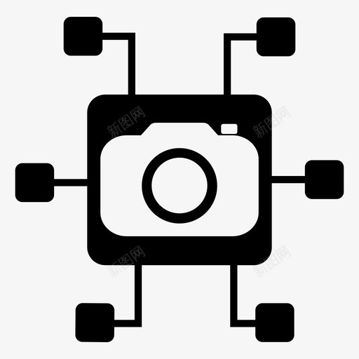 摄像头网络云照片图标svg_新图网 https://ixintu.com 媒体 摄像头 照片 社交 系统 网络