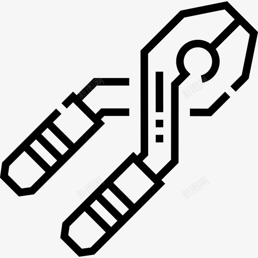 钳子电工工具和元件11线性图标svg_新图网 https://ixintu.com 元件 工具 电工 线性 钳子