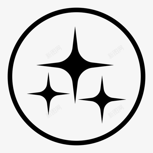 星星圆圈夜晚图标svg_新图网 https://ixintu.com 圆圈 夜晚 星星 赢家
