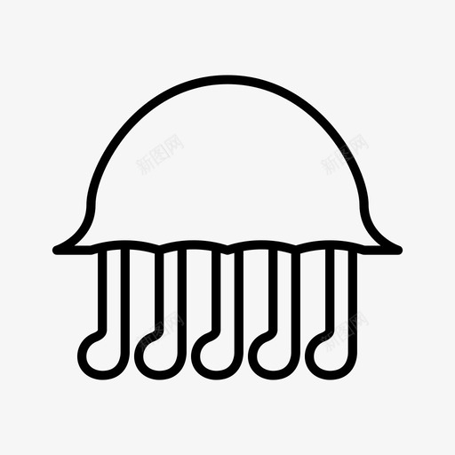 水母海洋航海图标svg_新图网 https://ixintu.com 水母 海洋 航海