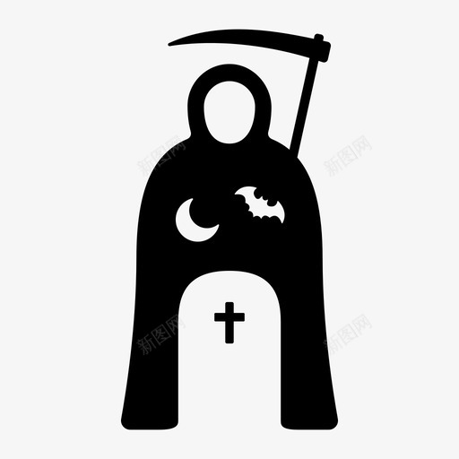 死亡冷酷冷酷的死神图标svg_新图网 https://ixintu.com 万圣节 冷酷 死亡 死神 第十三 镰刀