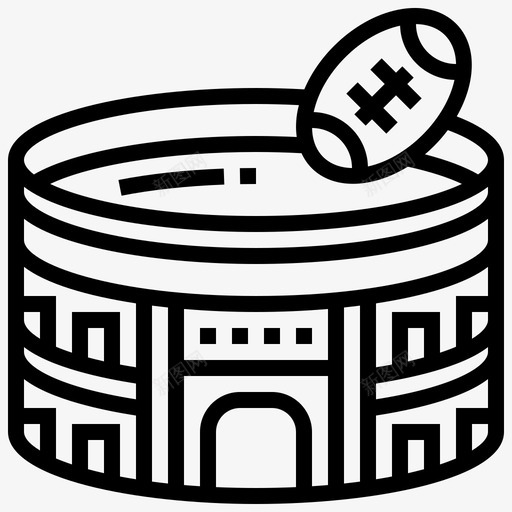 体育场竞技场场地图标svg_新图网 https://ixintu.com 体育 体育场 场地 竞技场 等位 美国 足球