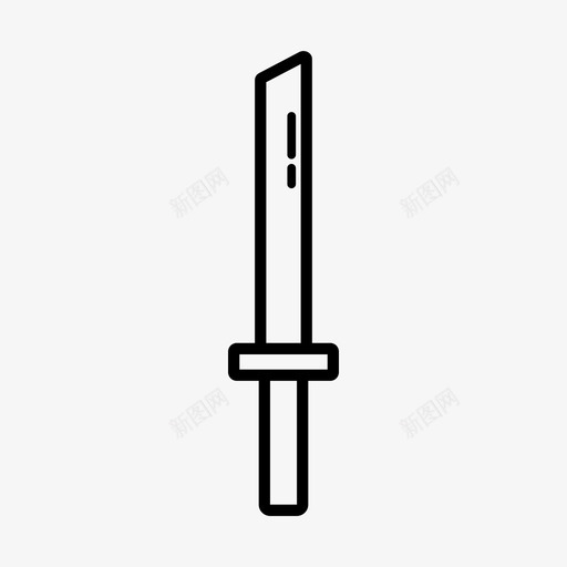 剑武器战斗图标svg_新图网 https://ixintu.com 战士 战斗 武器