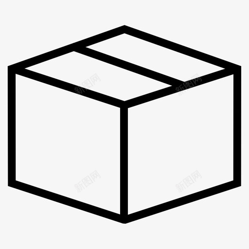 方箱货物开箱图标svg_新图网 https://ixintu.com 包装 开箱 方箱 装箱 货物