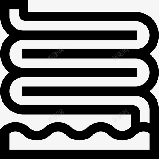 滑梯水上乐园8直线图标svg_新图网 https://ixintu.com 水上乐园 滑梯 直线