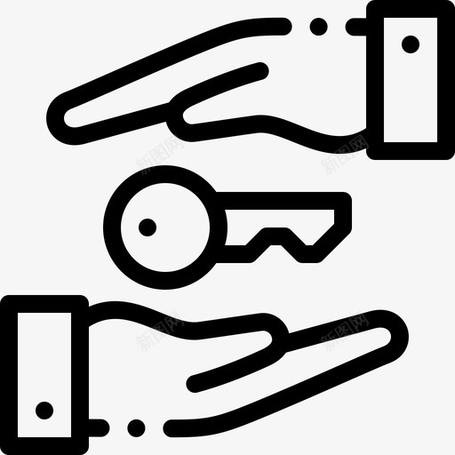 房地产钥匙161直线型图标svg_新图网 https://ixintu.com 房地产 直线 线型 钥匙