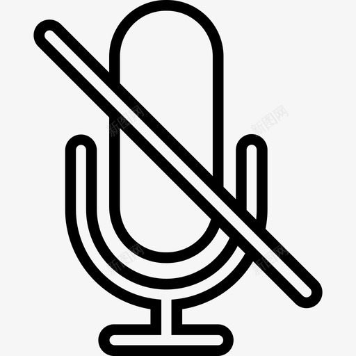 静音音频声音图标svg_新图网 https://ixintu.com 声音 扬声器 轮廓 静音 音频