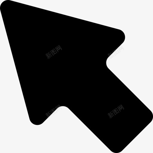 角箭头左上图标svg_新图网 https://ixintu.com 头角 左上 箭头 角箭