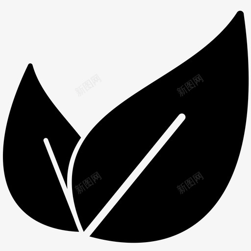 叶生态绿花图标svg_新图网 https://ixintu.com 生态 自然