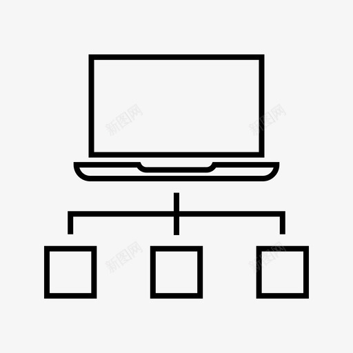 系统连接连接财务图标svg_新图网 https://ixintu.com 业务管理 系统 财务 连接