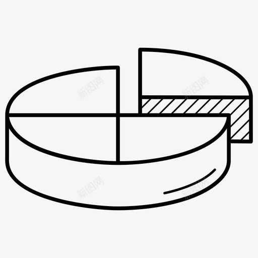四个部分除法分数图标svg_新图网 https://ixintu.com 一部分 分为 分之 分之一 分数 四个 四分 部分 除法 饼图