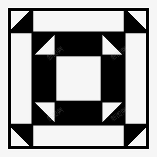贴片方块带蝴蝶结的边框图标svg_新图网 https://ixintu.com 制作 图案 手工 手工制 拼接 方块 纺织品 蝴蝶结 贴片 边框