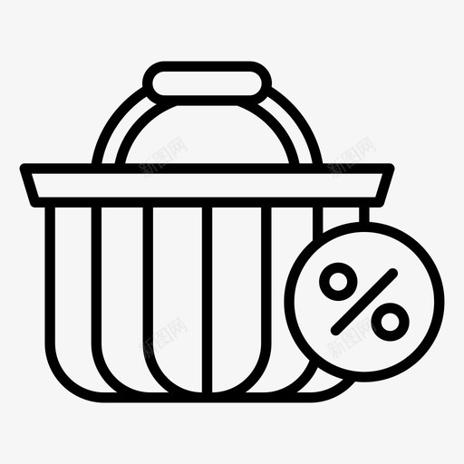 篮子折扣购买图标svg_新图网 https://ixintu.com 商店 折扣 篮子 购买